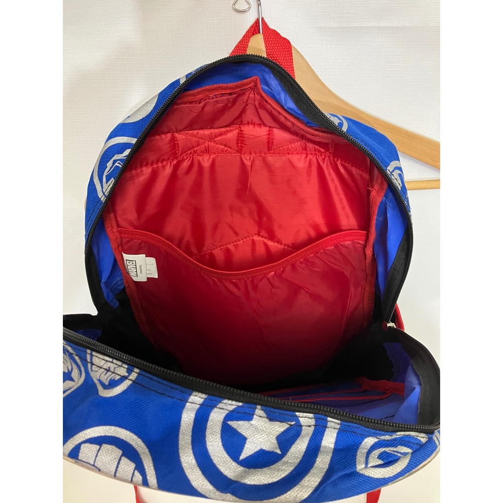 Marvel Avengers Backpack Boys OS Blue Excellent 3D Molded Superheroes School Bag - Picture 4 of 9